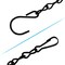 Blue Donuts Hanging Chain for Bird Feeders, Planters, Chrome, 12 Pack, Black Metal BD3920455 - alternate 4